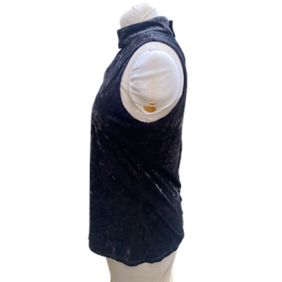 Velvet Glam Sleeveless Top by New Directions Choker Style Neck Sz L Fairy Goth - Picture 3 of 8